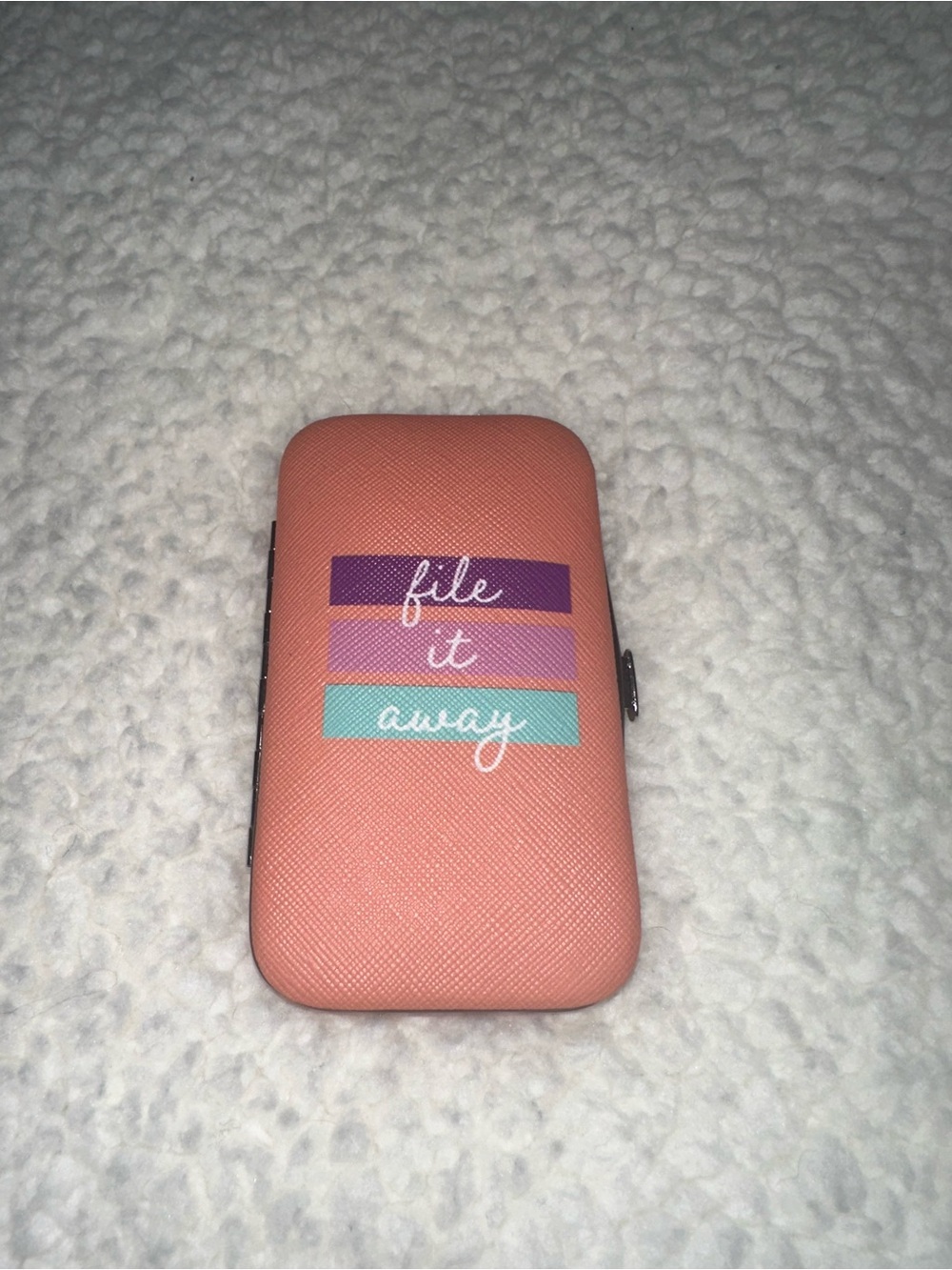Coral 'File It Away' Compact Nail Care Case